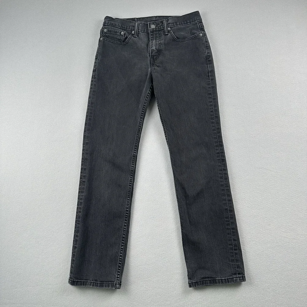 Levi's 514 Men's‎ Denim Jeans Size 29x30 Black Mid-Rise 5 Pockets